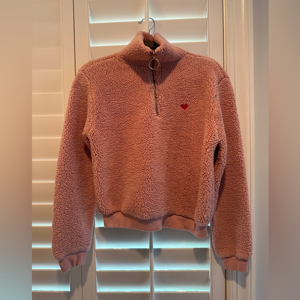 Topshop 1/4 zip fleece, size 6